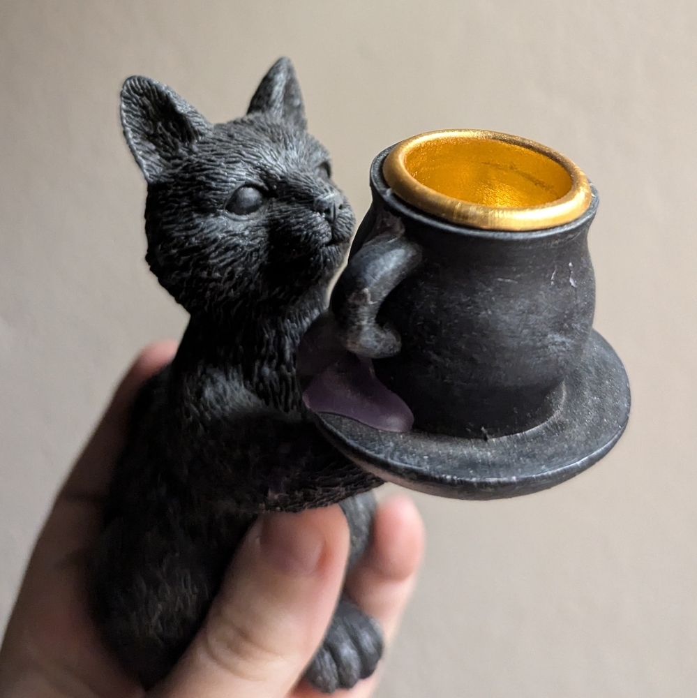 Black Cat Candle Holder - Picture 8 of 11